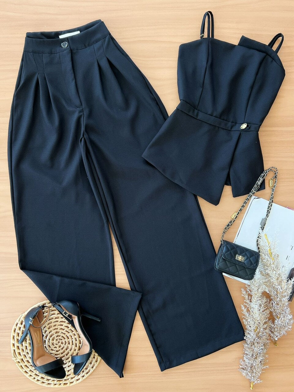 Conjunto Calca e Blusa Renata Preto