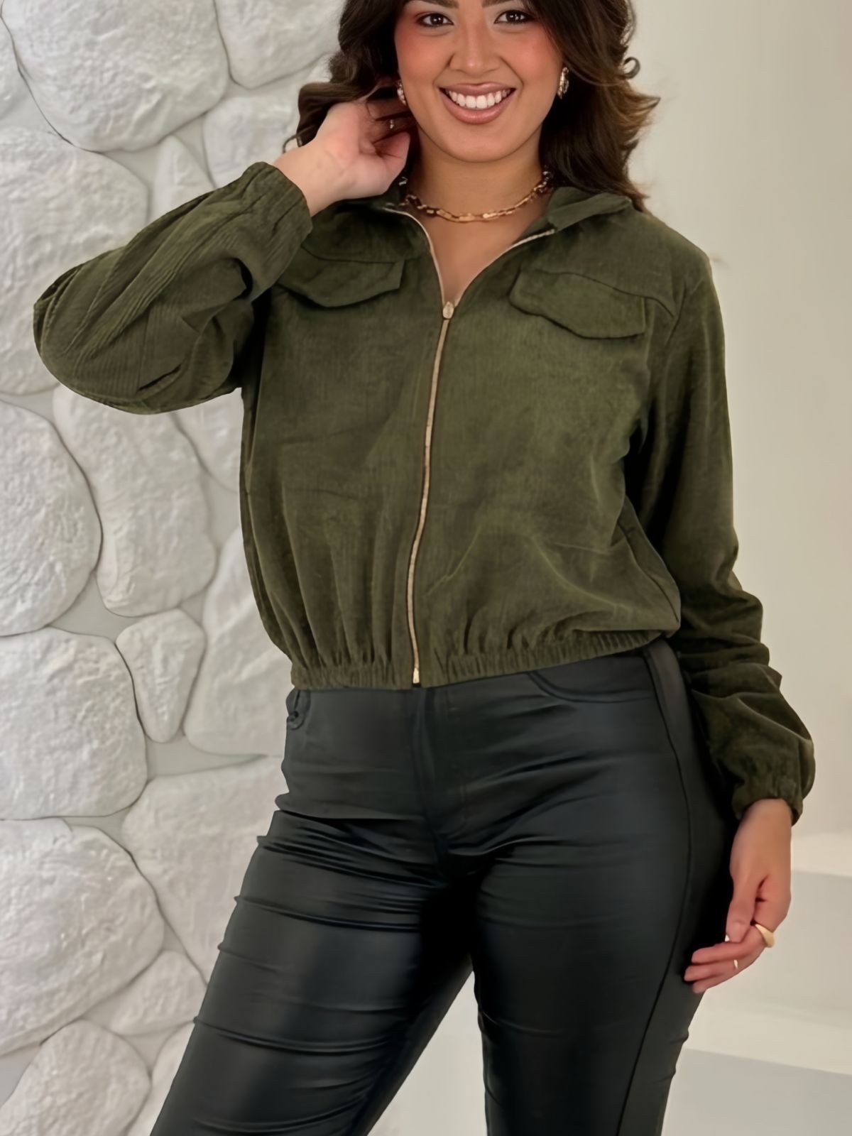 Jaqueta Cotele Capuz Camila