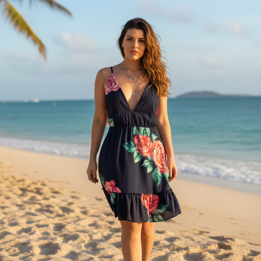 Vestido Curto Floral Bellavine