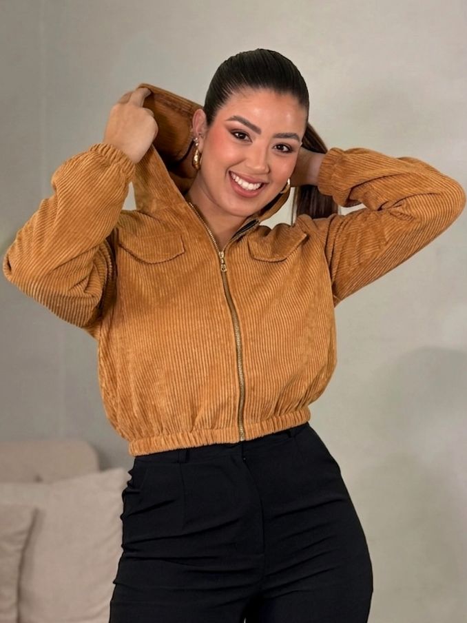 Jaqueta Cotele Capuz Camila